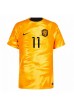 Alankomaat Steven Berghuis #11 Jalkapallovaatteet Kotipaita MM-kisat 2022 Lyhythihainen